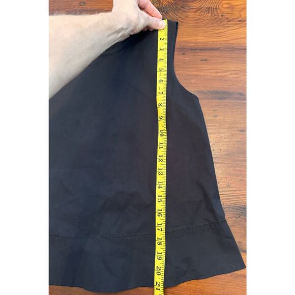 Theory Womens Size Small Cotton Black Sleeveless Shell Style Dayne Back Buttons - Picture 3 of 7